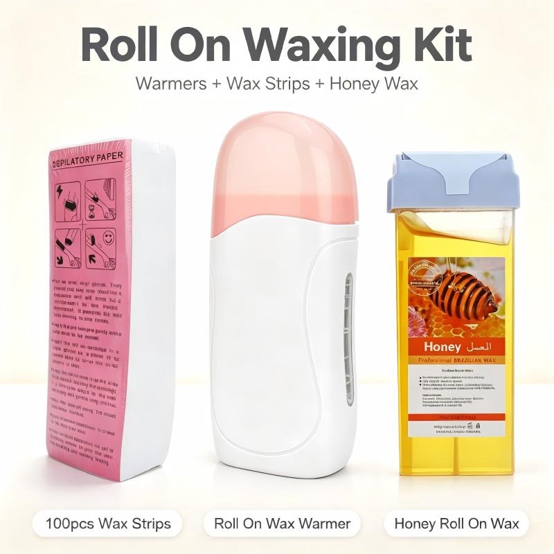 Wax Warmer - Kit Depilatorio per Donne, Scaldacera Roll-on,
