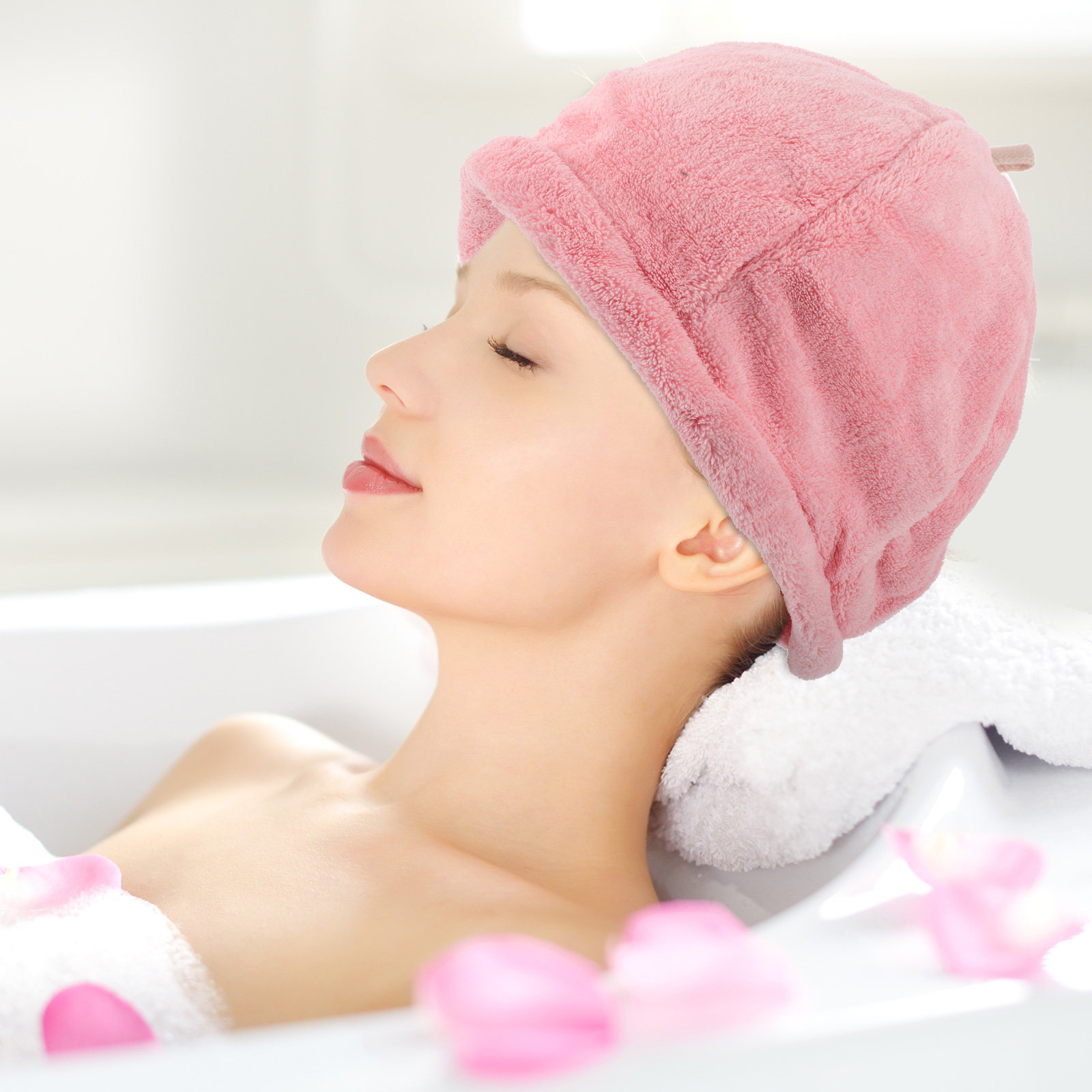 Cuffia in pile di corallo per  - Spa Towel recensione e prezzo